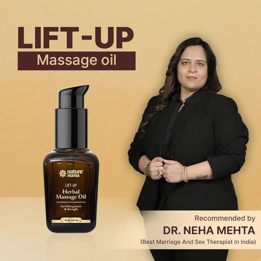 Lift Up Oil For Men - Massage Oil For S3X & Power - Ashwagandha & Shilajit (50ML)